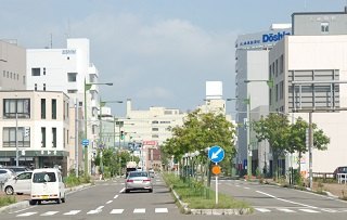苫小牧市街の街路